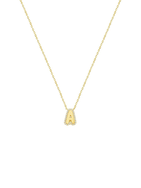 14K Gold Bubble Letter Necklace - M curated on LTK